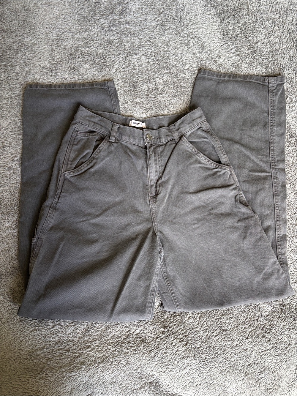 Garage Women’s Cargo Straight Leg Jeans in Gray